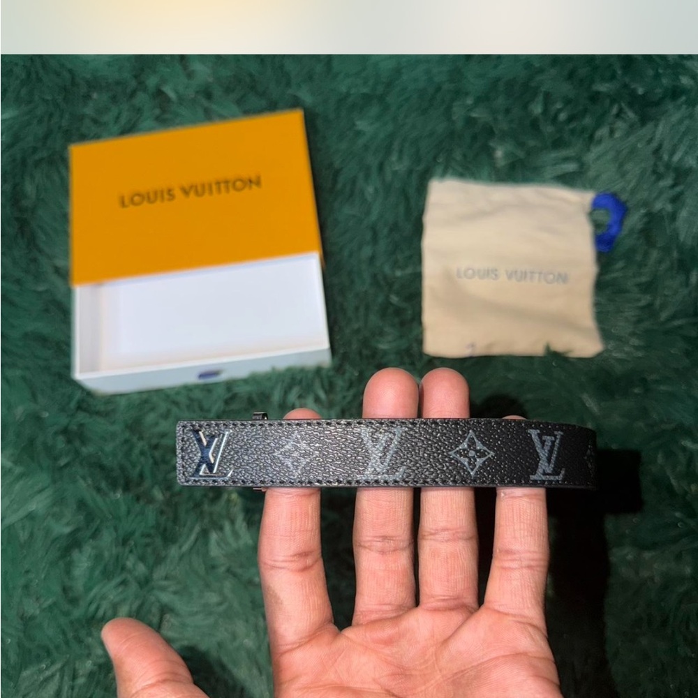 Louis Vuitton Black Leather Bracelet